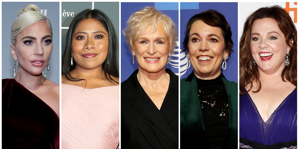 Best actress Oscar nominees for the 91st annual Academy Awards (L-R) Lady Gaga, Yalitza Aparicio, Glenn Close, Olivia Colman and Melissa McCarthy are seen in a combination of file photos.  REUTERS/Staff/File Photos - RC1E230F0940