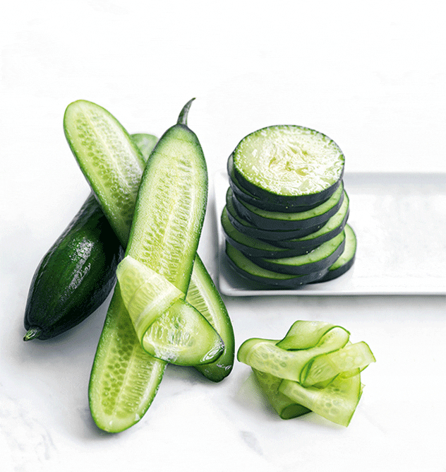 Chowing down on a cucumber can do wonders for not feeling bloated, plus it's great for reducing water retention.