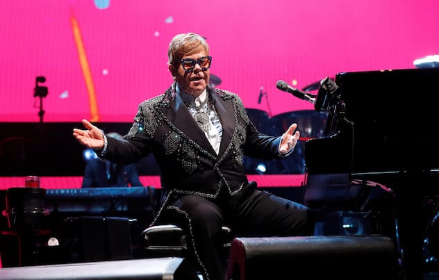 Elton John performs during his "Farewell Yellow Brick Road" final tour at the Staples Center in Los Angeles, California, U.S. January 22, 2019. Photo Credit: REUTERS/Mario Anzuoni