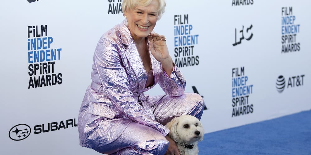 2019 Film Independent Spirit Awards - Arrivals - Santa Monica, California, U.S., February 23, 2019 - Glenn Close with her dog Pip. REUTERS/Danny Moloshok - HP1EF2N1LKGHU
