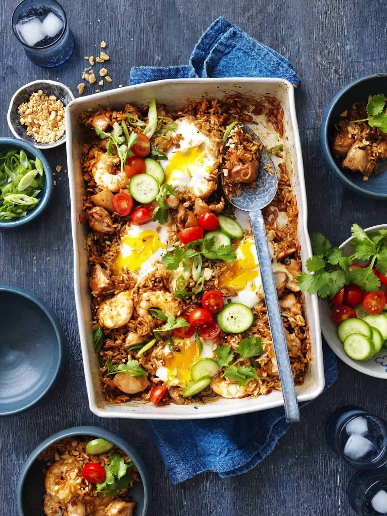 Nasi Goreng Tray Bake