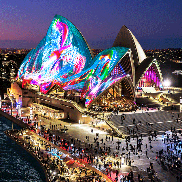 Vivid Sydney, Austral Floral Ballet, Andrew Thoma Huang & Bemo provided by Vivid Sydney