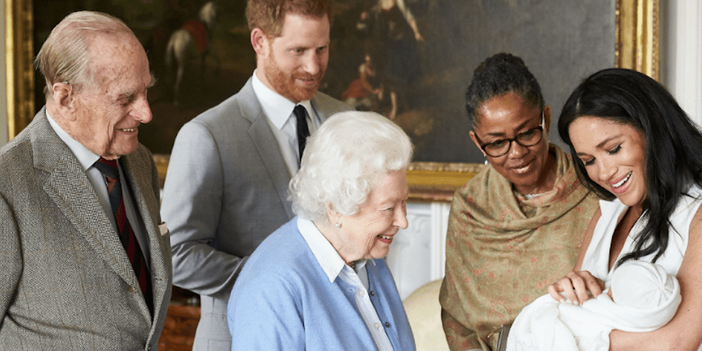 Baby Archie presented to the Queen