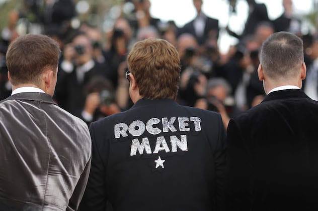 Elton John and Taron Egerton at screening of Screening of Rocketman at Cannes