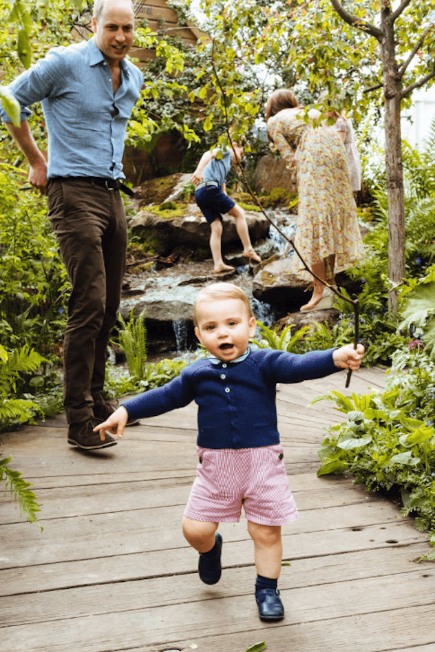 The young Prince Louis is now walking