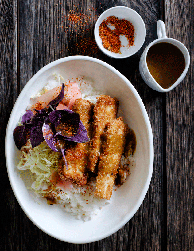 Katsu Curry Style Crispy Tofu with Rice