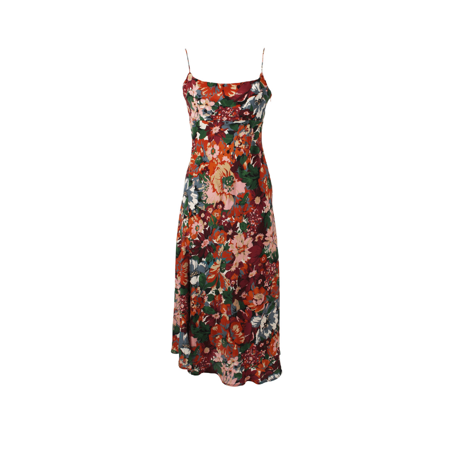 Layer up the Ruby 'Freja' slip dress with a merino turtleneck and this gorgeous floral number will be winter ready in no time. 