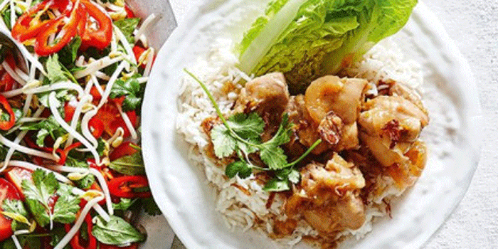 Vietnamese Caramel Chicken Salad