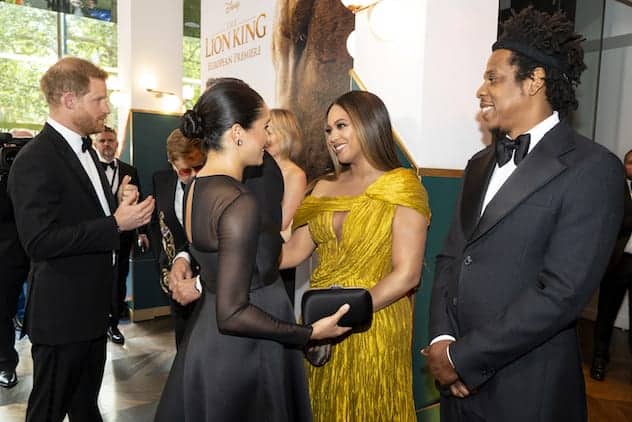 Meghan Markle and Beyonce, Lion King London