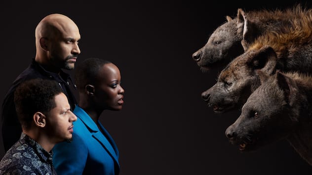 THE LION KING - (Top to Bottom) Keegan-Michael Key and Kamari, Florence Kasumba and Shenzi and Eric André and Azizi. Photo by Kwaku Alston. © 2019 Disney Enterprises, Inc. All Rights Reserved.