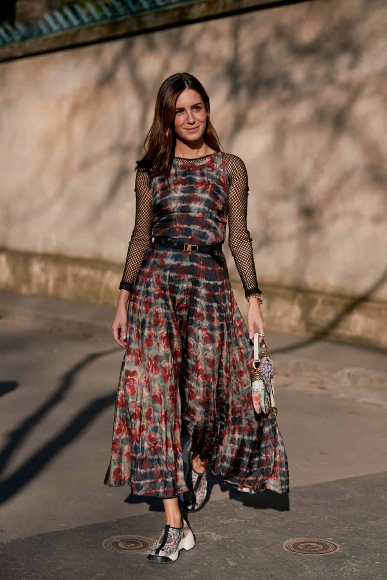 winter floral dress