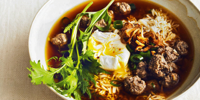 Asian Rice Soup With Poached Eggs Recipe