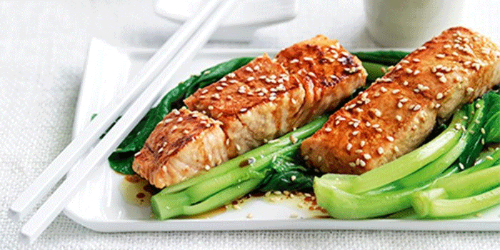 Miso Salmon with Choy Sum