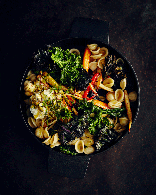 Orecchiette with Golden Roasted Vegetables