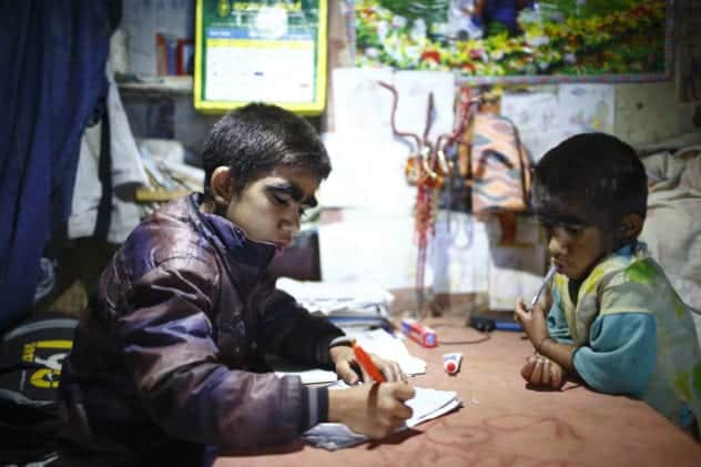 Nepalese mother Devi Budhathoki and three of her children, Manjura, Mandira (pictured L), and Niraj (pictured R) all suffer from the rare condition. REUTERS/Navesh Chitrakar