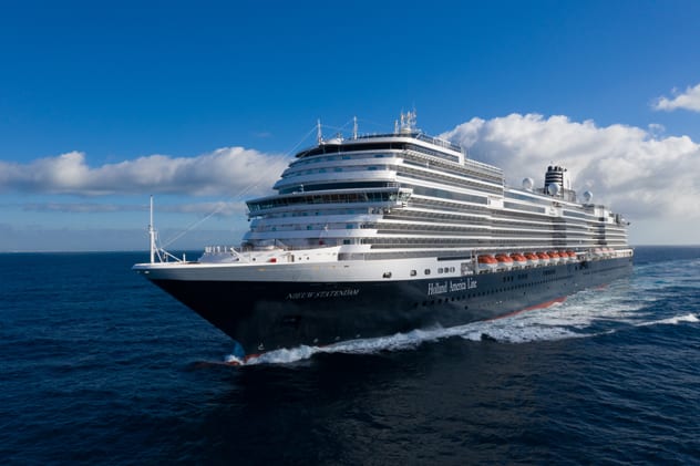 Well over 2000 passengers board the sleek Nieuw Statendam bound for the Arctic.