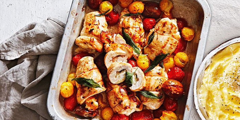 Chicken Involtini with Creamy Polenta Recipe | MiNDFOOD