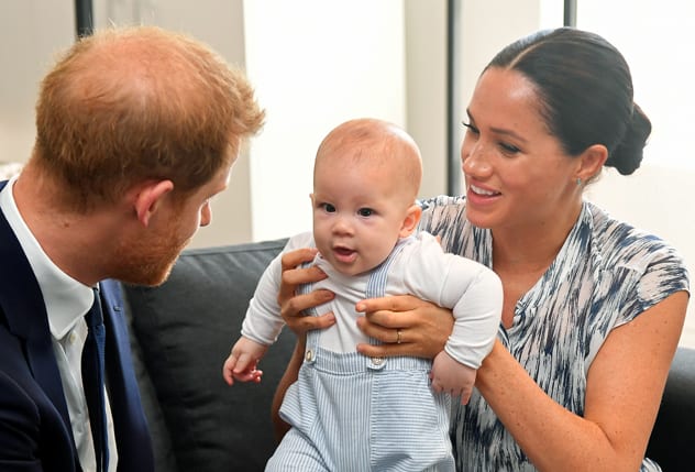 Archie even managed a few smiles and giggles on his first official public outing. REUTERS