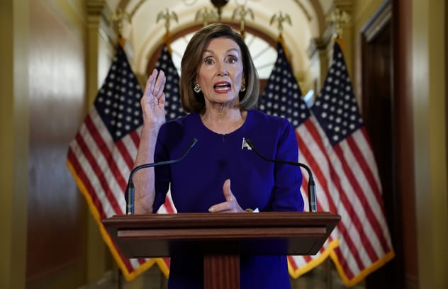 In announcing the impeachment inquiry, top Democrat Nancy Pelosi says Trump's actions were a violation of the law. REUTERS