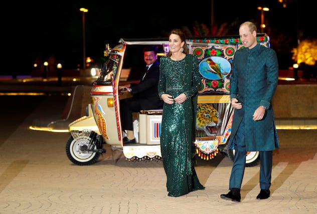 Britain's Prince William and Catherine, Duchess of Cambridge, arrive to attend a reception hosted by the British High Commissioner to Pakistan in Islamabad, Pakistan October 15, 2019. REUTERS/Peter Nicholls - RC157C45AF00