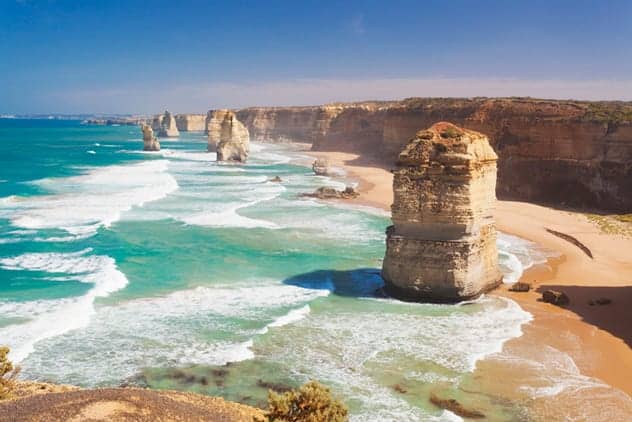 The Twelve Apostles greet hikers on The Great Ocean Walk. ISTOCK