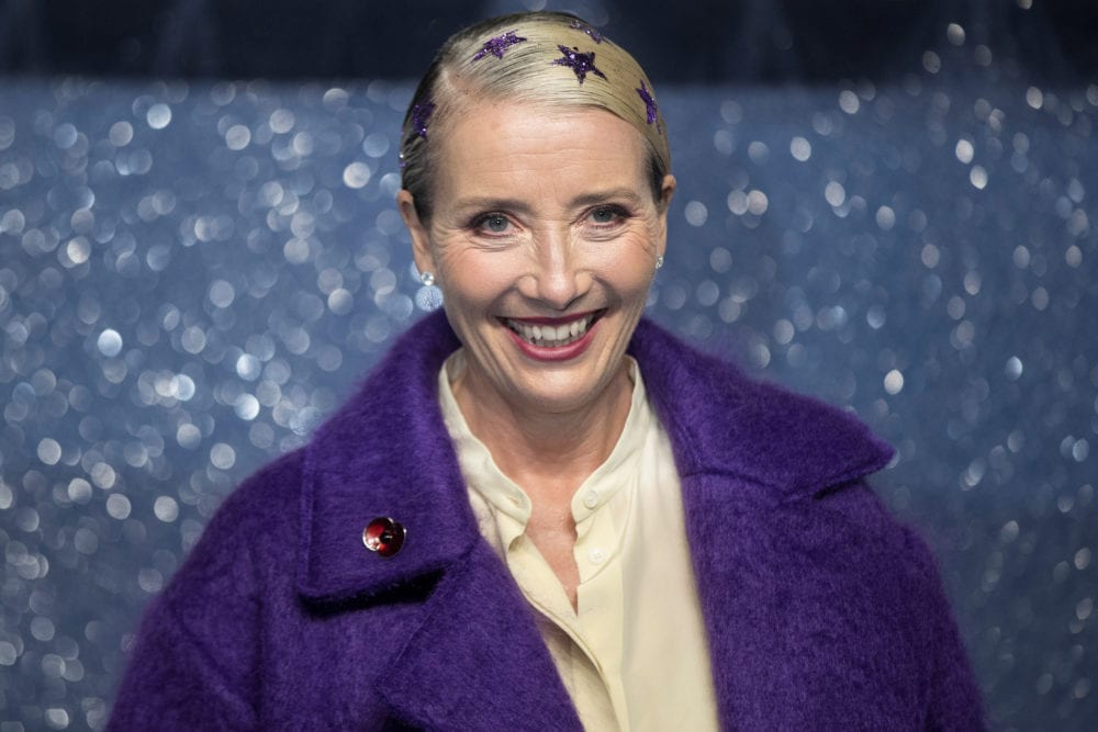 Actor Emma Thompson poses as she arrives for the U.K. premiere of "Last Christmas" in London, Britain, November 11, 2019. REUTERS/Simon Dawson - RC289D96JDP9