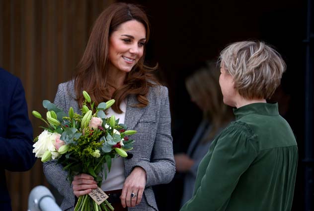 Britain's Catherine, then the Duchess of Cambridge, leaves a Shout's Crisis Volunteer celebration event at the Troubador White City Theatre in London, Britain November 12, 2019.  REUTERS/Hannah McKay 