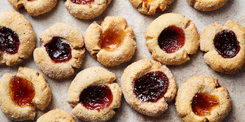 Almond Jam Drops (Thumbprint Cookies)