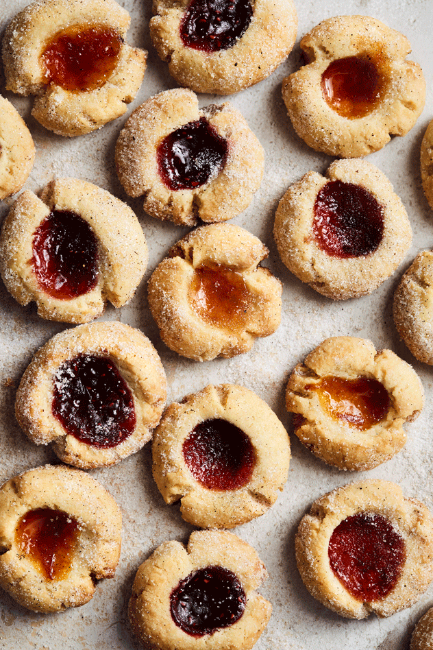 Almond Jam Drops (Thumbprint Cookies)