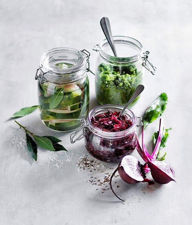 Beetroot skin and carraway relish