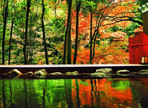 Yamanaka Onsen resort is located along the Kakusenkei Gorge Japan, Yamanaka,Kakusenkei
