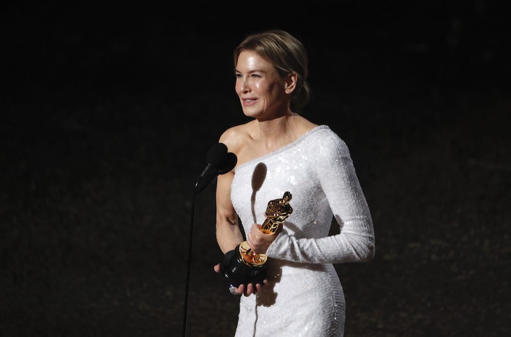 Renee Zellweger accepts the Oscar for Best Actress for "Judy" at the 92nd Academy Awards in Hollywood, Los Angeles, California, U.S., February 9, 2020. REUTERS/Mario Anzuoni