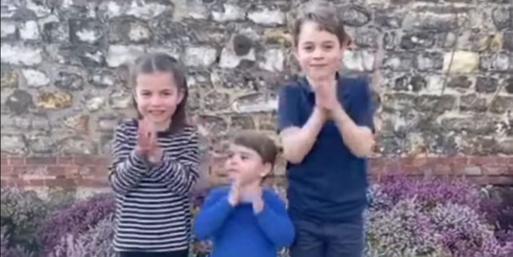 Prince George, Princess Charlotte, and Prince Louis Clap for NHS Workers in Cute Video