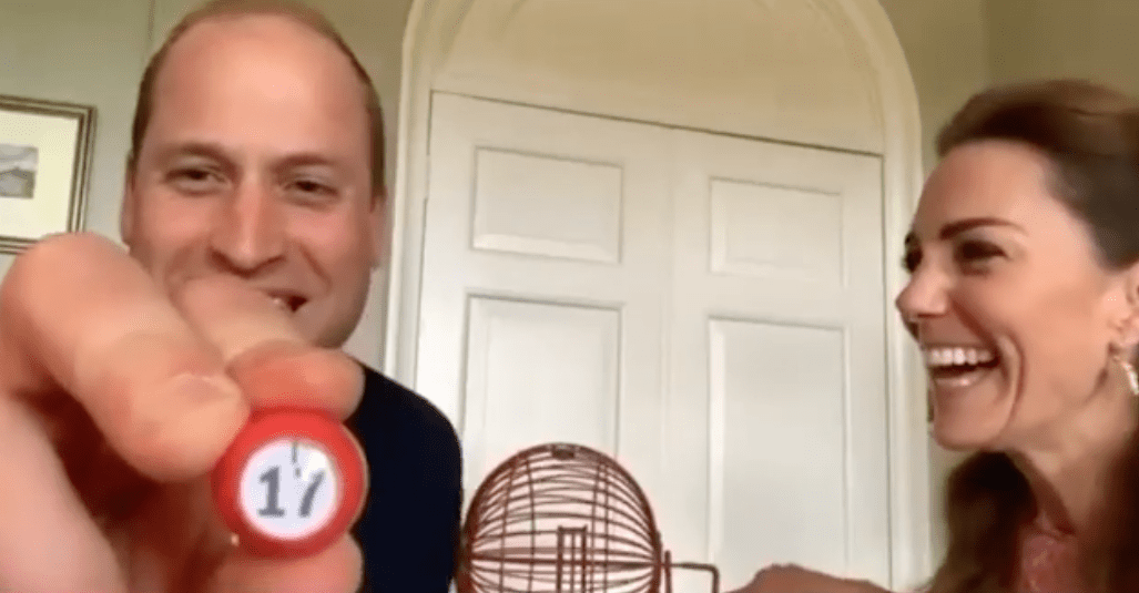 Prince William and Kate enjoy a hilarious game of bingo with pensioners