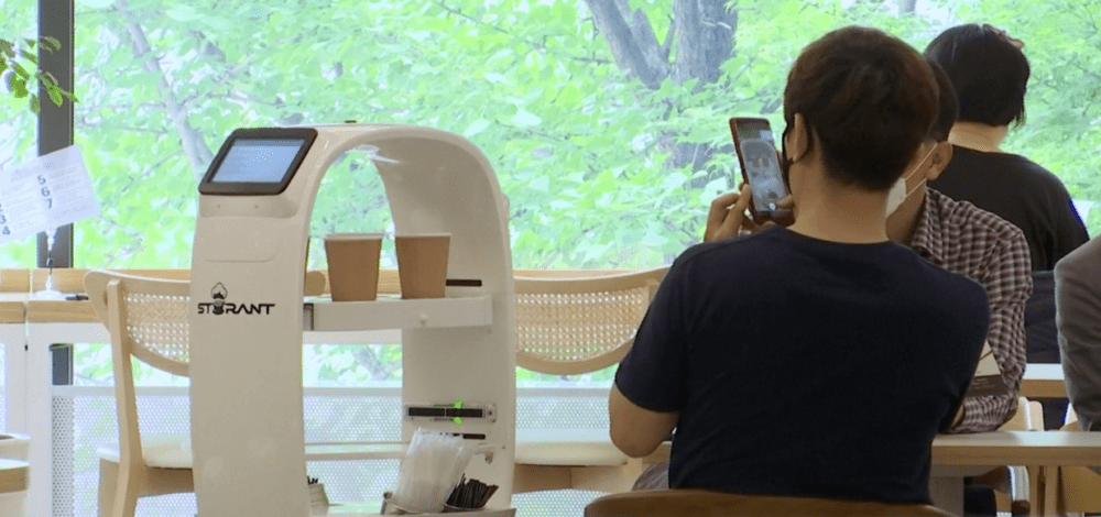 Robot barista serves up coffee and social distancing in South Korea