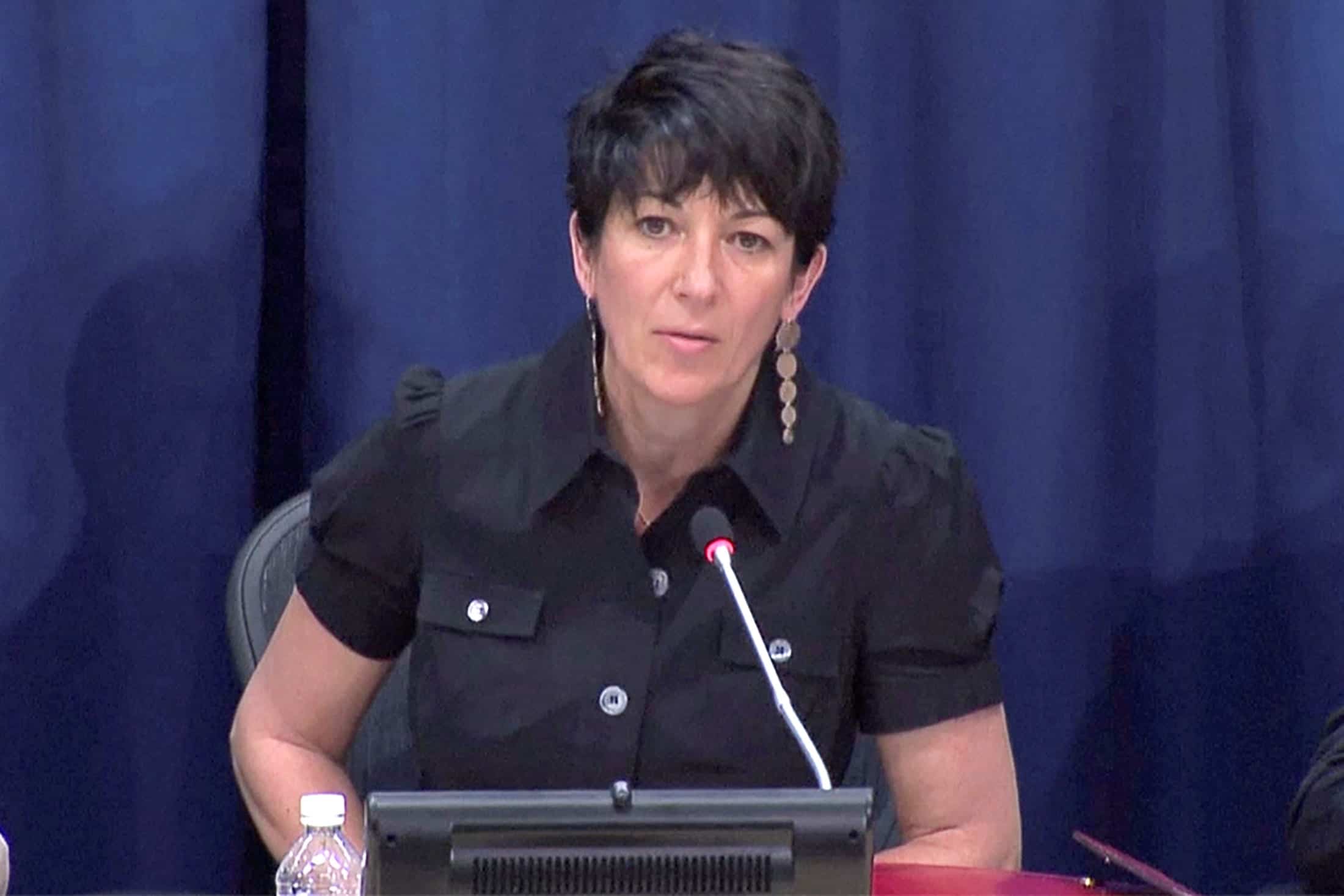 Ghislaine Maxwell, longtime associate of accused sex trafficker Jeffrey Epstein, speaks at a news conference on oceans and sustainable development at the United Nations in New York, U.S. June 25, 2013 in this screengrab taken from United Nations TV file footage. UNTV/Handout via REUTERS