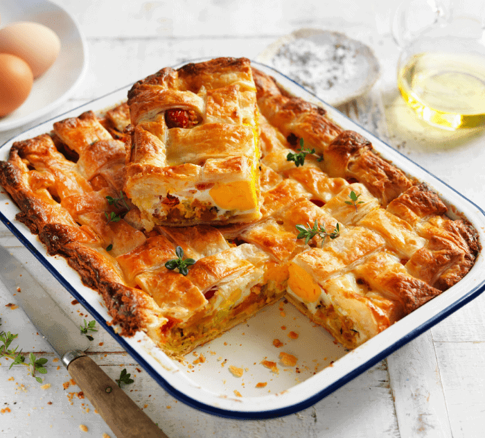 Egg, Bacon & Veggie Pie