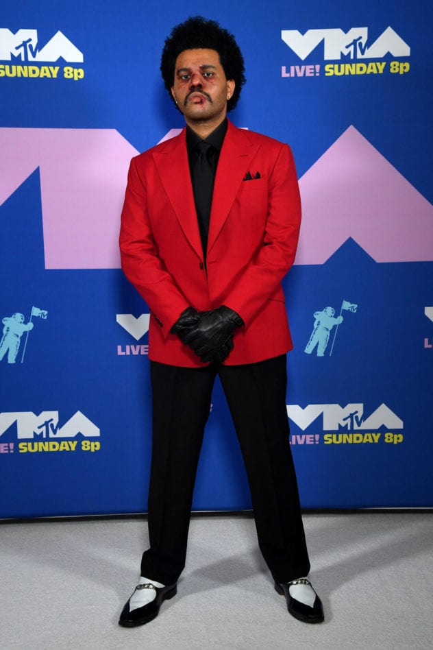 The Weeknd attends the 2020 MTV Video Music Awards, broadcast on Sunday, August 30, 2020 in New York City. (Photo by Kevin Mazur/MTV VMAs 2020/Getty Images for MTV)