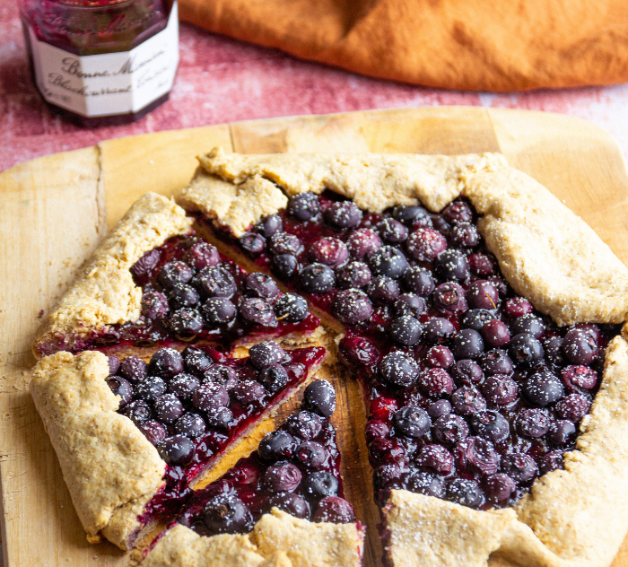Blackcurrant Conserve and Blueberry Galette