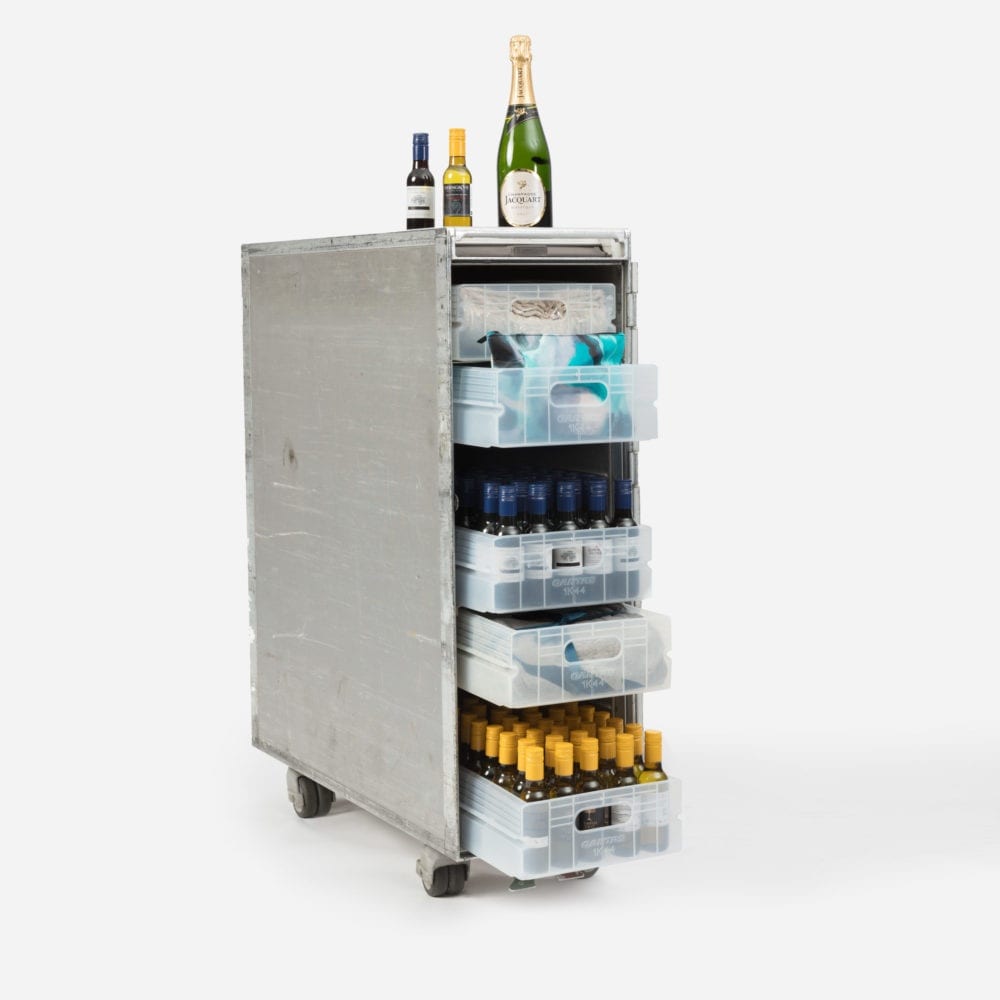 You can now buy a Qantas drinks cart, fully-stocked with booze