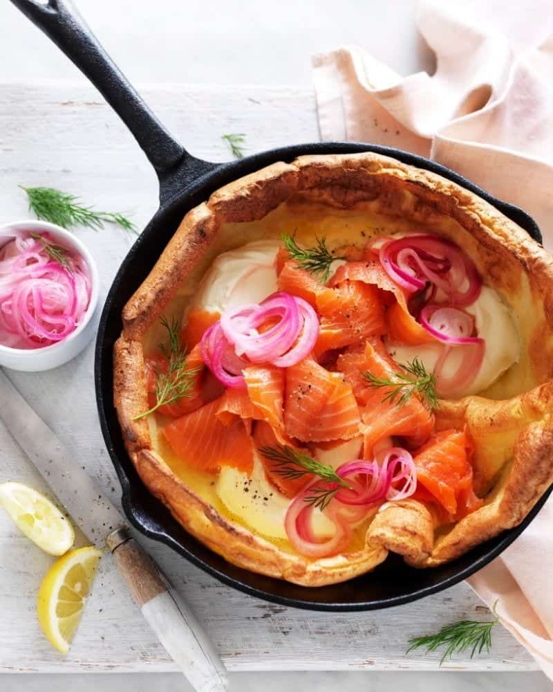 Smoked Salmon and Dill Dutch Baby