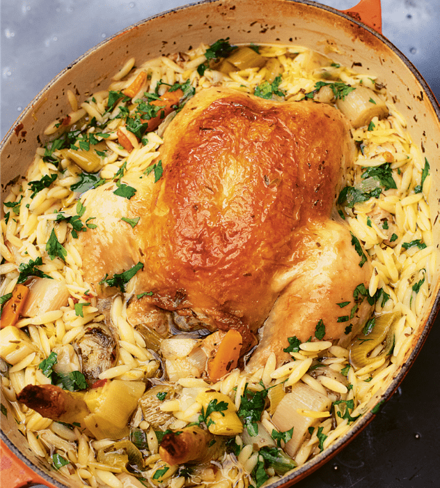 Nigella’s Chicken in a Pot with Lemon and Orzo