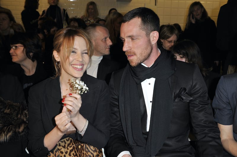 Kylie Minogue her stylist William Baker front row for the Jean-Paul Gaultier Spring-Summer 2009 Haute-Couture collection show held at the designer's headquarters in Paris, France on January 28, 2009. Photo by Frederic Nebinger/ABACAPRESS.COMNo Use CS
World rights
Frédéric
2009.