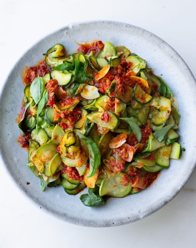 Ottolenghi’s Super-Soft Courgettes with Harissa and Lemon