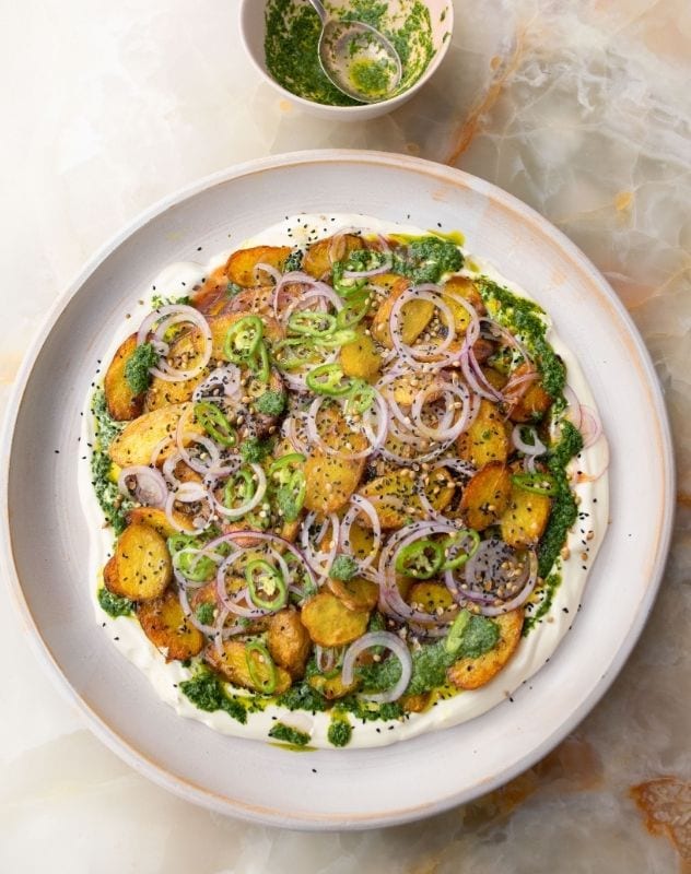 Ottolenghi’s Chaat Masala Potatoes with Yoghurt and Tamarind