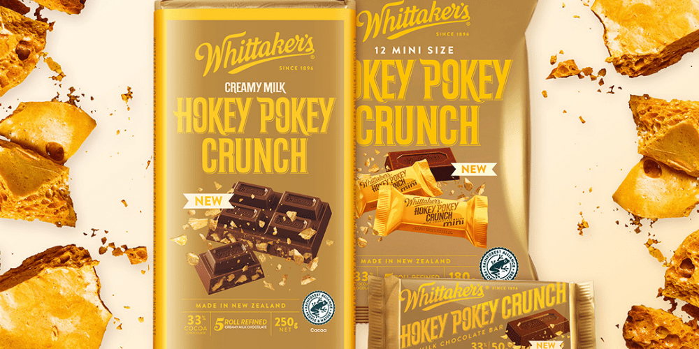 Whittaker’s is releasing a new hokey pokey flavour with extra crunch