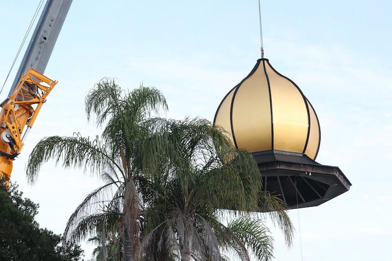 Giant cupola covered in gold leaf added to Whangārei skyline