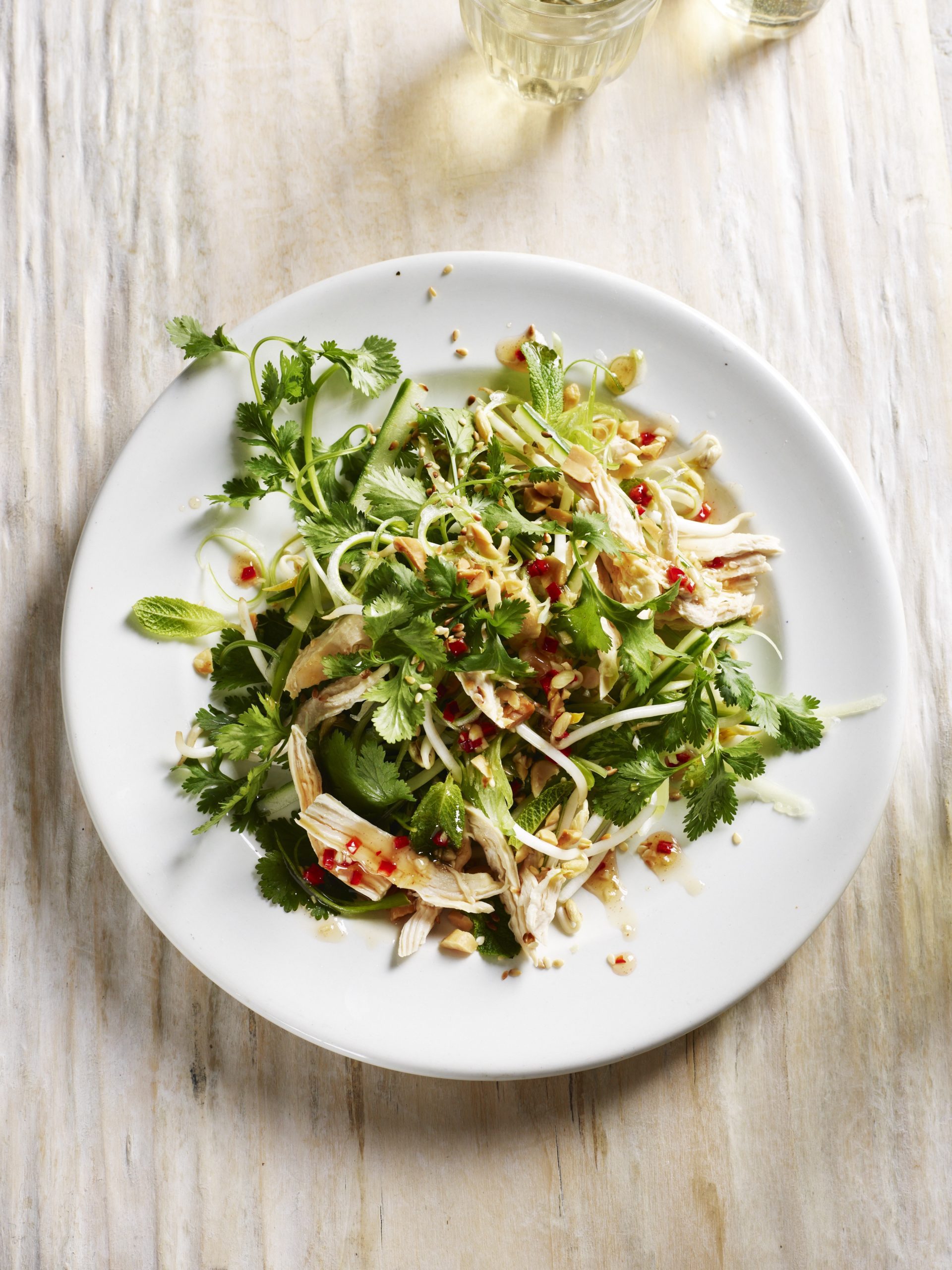Rick Stein’s Vietnamese poached chicken salad with mint & coriander