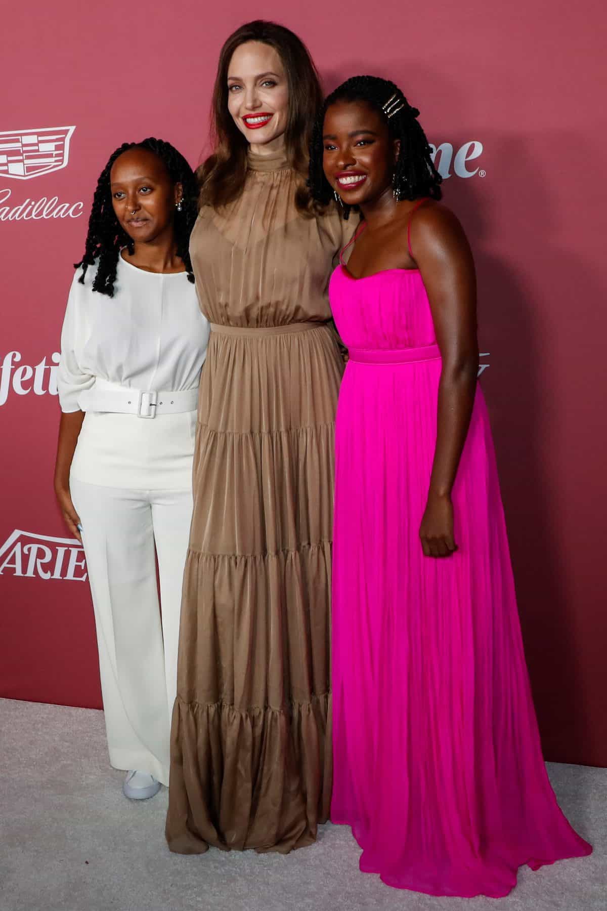 Angelina Jolie is joined by daughter Zahara and poet Amanda Gorman at the Power Of Women gala