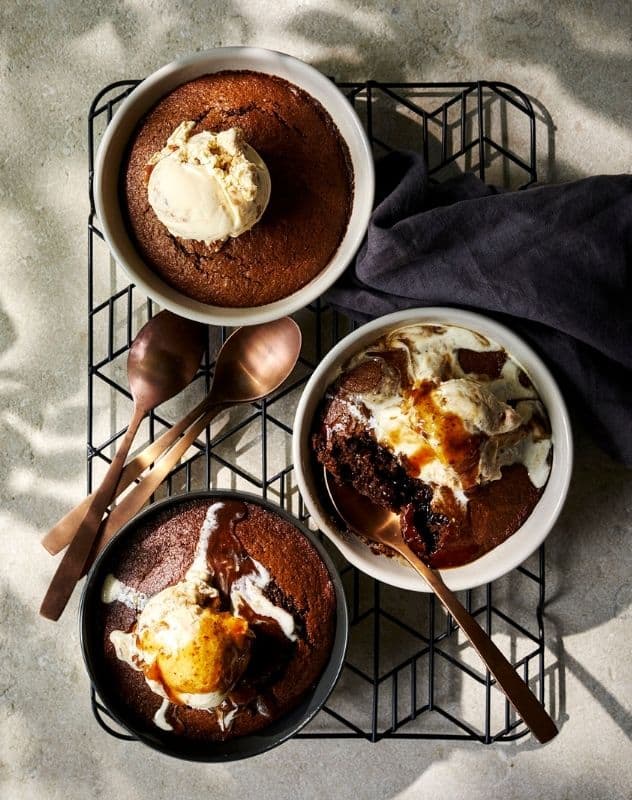 Sticky Date Pudding with Cheat’s Salted Cashew and Date Caramel Ice Cream